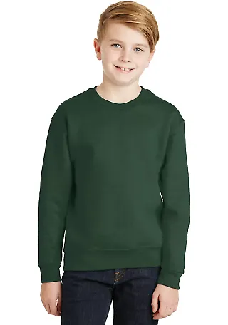 562B Jerzees Youth NuBlend® Crewneck 50/50 Sweats in Forest green front view