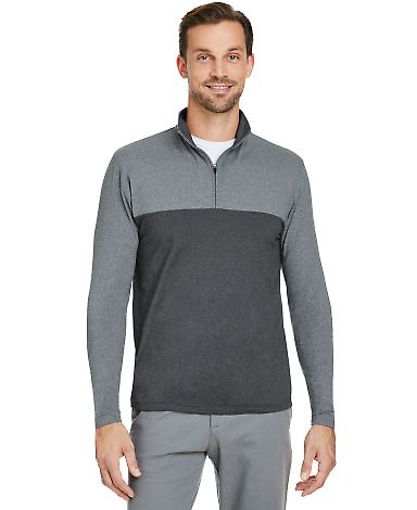 Spyder S18024 Spyre Flex Colorblock Quarter-Zip Pu in Polar frost/ black frost front view