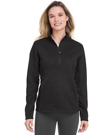 Spyder S18092 Women's Constant Canyon Quarter-Zip  in Black front view
