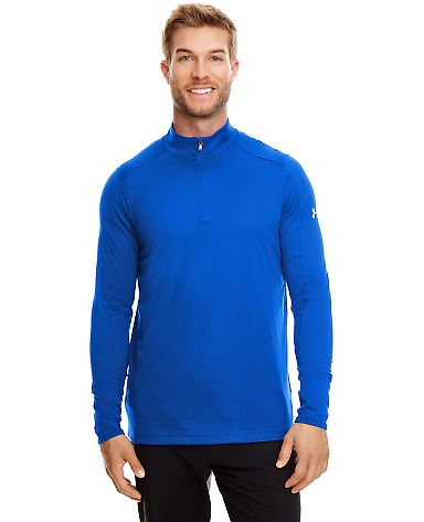 Under Armour 1300131 UA Tech™ Quarter-Zip Pullov in Royal/ white _400 front view
