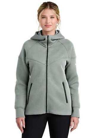Nike NKFQ4798 Women's Tech Fleece Full-Zip Hoodie in Dkgyhthr front view