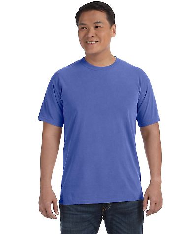 Comfort Colors 1717 Garment Dyed Heavyweight T-Shi in Periwinkle front view