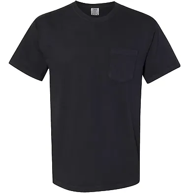 6030 Comfort Colors - Pigment-Dyed Short Sleeve Sh Black front view