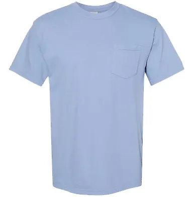 6030 Comfort Colors - Pigment-Dyed Short Sleeve Sh Washed Denim front view
