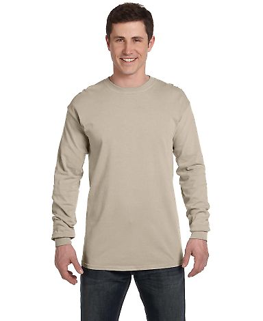 Comfort Colors 6014 6.1 Ounce Ringspun Cotton Long in Sandstone front view