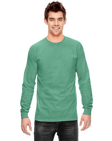 Comfort Colors 6014 6.1 Ounce Ringspun Cotton Long in Island green front view