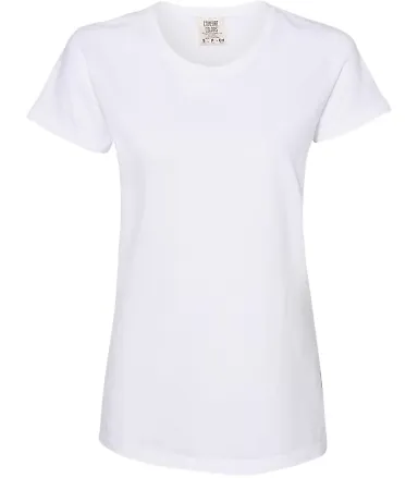 4200 Comfort Colors - Ladies' Ringspun Short Sleev White front view