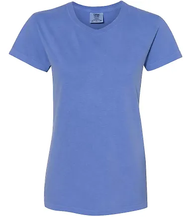 4200 Comfort Colors - Ladies' Ringspun Short Sleev Flo Blue front view