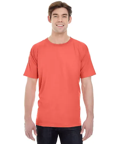 4017 Comfort Colors - Combed Ringspun Cotton T-Shi Neon Red Orange front view