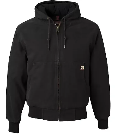 5020T DRI DUCK - Hooded Cloth Jacket with Tricot Q Black front view