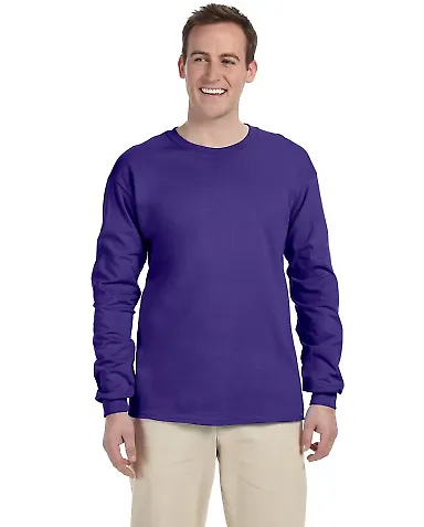 4930 Fruit of the Loom® Heavy Cotton HD Long Slee Purple front view