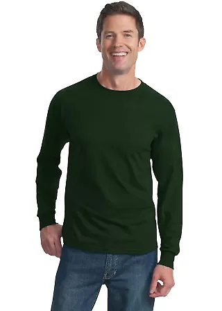 4930 Fruit of the Loom® Heavy Cotton HD Long Slee Forest Green front view