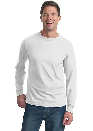 4930 Fruit of the Loom® Heavy Cotton HD Long Slee White front view