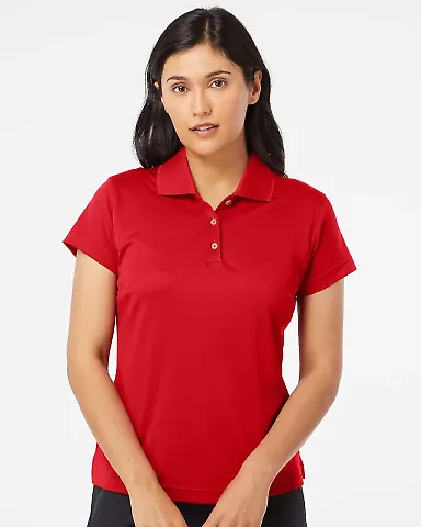 A131 adidas Golf Ladies’ ClimaLite® Piqué Shor Power Red/White front view