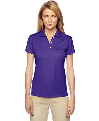 A131 adidas Golf Ladies’ ClimaLite® Piqué Shor Collegiate Purple/ White front view