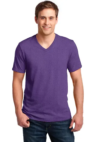 982 ANVIL NEW SOFT SPUN FASHION FIT V-NECK TEE in Heather purple front view