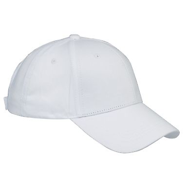 BX020 Big Accessories 6-Panel Structured Twill Cap in White front view