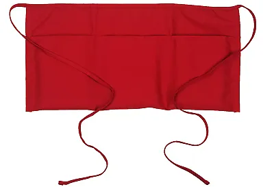 APR50 Big Accessories Three-Pocket 10" Waist Apron RED front view