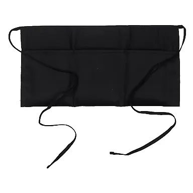 APR50 Big Accessories Three-Pocket 10" Waist Apron BLACK front view