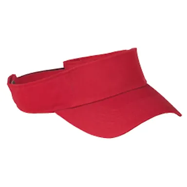 BX006 Big Accessories Cotton Twill Visor RED front view