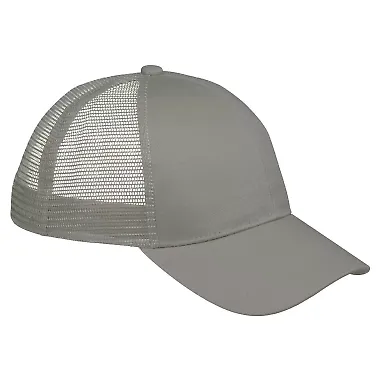 BX019 Big Accessories 6-Panel Structured Trucker C LIGHT GRAY front view