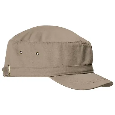 BA501 Big Accessories Short Bill Cadet Cap KHAKI front view