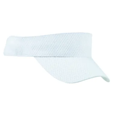 BX022 Big Accessories Sport Visor with Mesh WHITE front view