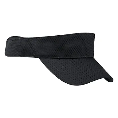 BX022 Big Accessories Sport Visor with Mesh BLACK front view