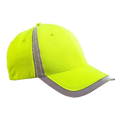 BX023 Big Accessories Reflective Accent Safety Cap BRIGHT YELLOW front view