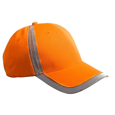 BX023 Big Accessories Reflective Accent Safety Cap BRIGHT ORANGE front view
