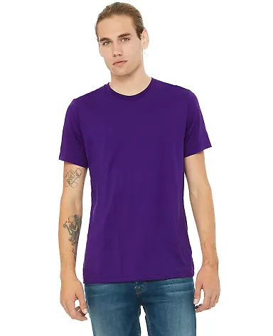 BELLA+CANVAS 3650 Mens Poly-Cotton T-Shirt in Team purple front view