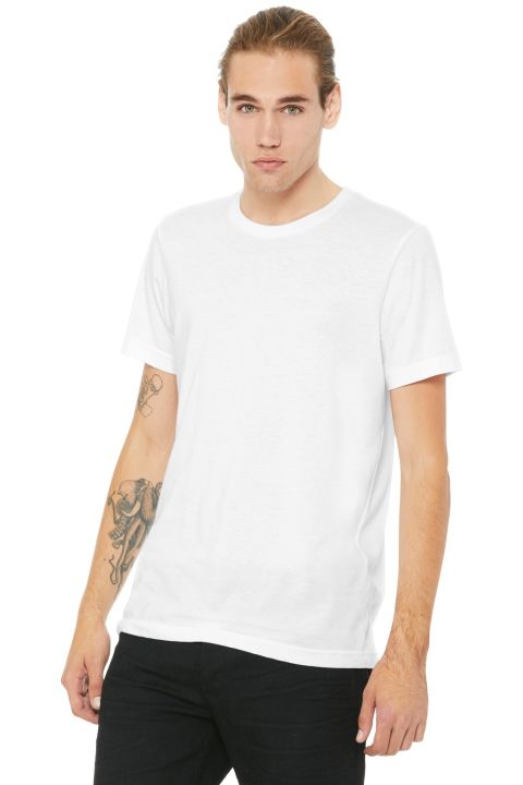 Bella Canvas 3650 Mens Wholesale Blended Plain T-S in White