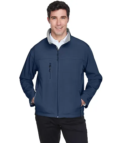 D995 Devon & Jones Men’s Soft Shell Jacket NAVY front view