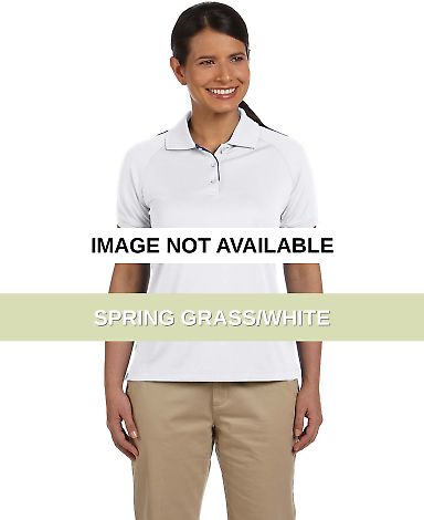 DG375W Devon & Jones Ladies’ Dri-Fast™ Advanta Spring Grass/white front view