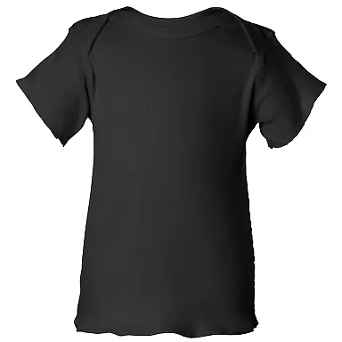 3400 Rabbit Skins® Infant Lap Shoulder T-shirt BLACK front view
