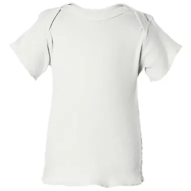 3400 Rabbit Skins® Infant Lap Shoulder T-shirt WHITE front view