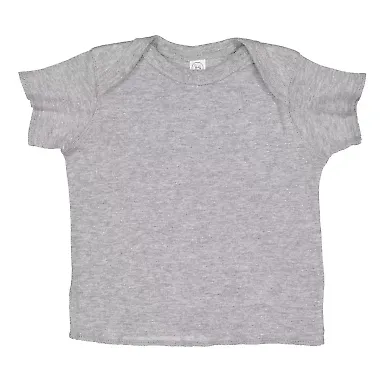 3400 Rabbit Skins® Infant Lap Shoulder T-shirt HEATHER front view