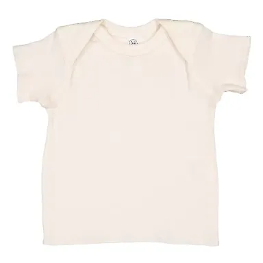 3400 Rabbit Skins® Infant Lap Shoulder T-shirt NATURAL front view