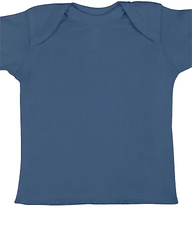 3400 Rabbit Skins® Infant Lap Shoulder T-shirt INDIGO front view