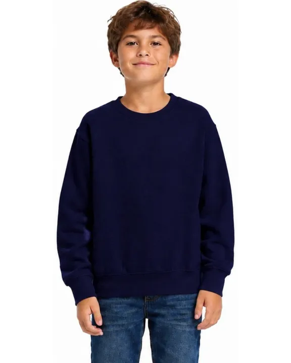 Smart Blanks 303 YOUTH CREW NECK SWEATSHIRT in True Navy