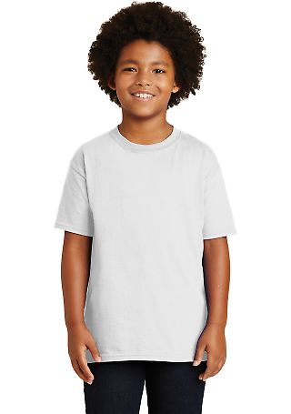 2000B Gildan™ Ultra Cotton® Youth T-shirt WHITE front view
