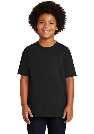 Gildan 2000B Ultra Cotton Youth T-shirt in Black front view