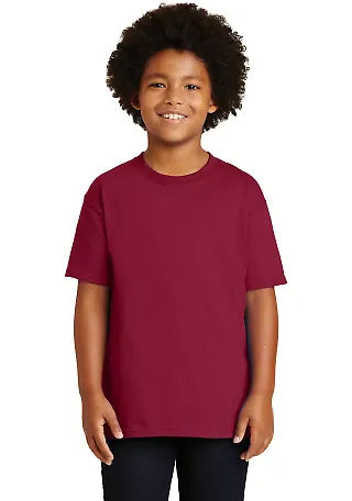 Gildan 2000B Ultra Cotton Youth T-shirt in Cardinal red front view