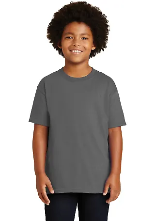 Gildan 2000B Ultra Cotton Youth T-shirt in Charcoal front view