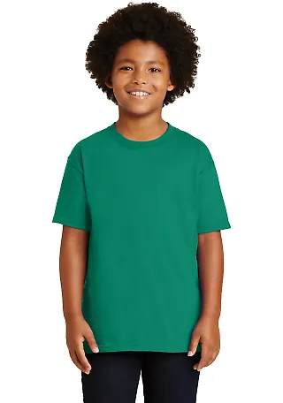 Gildan 2000B Ultra Cotton Youth T-shirt in Kelly green front view
