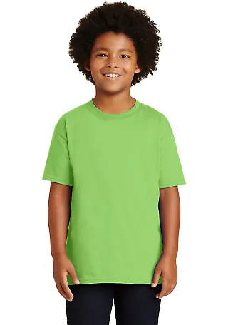 Gildan 2000B Ultra Cotton Youth T-shirt in Lime front view