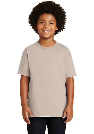 Gildan 2000B Ultra Cotton Youth T-shirt in Sand front view
