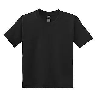8000B Gildan Ultra Blend 50/50 Youth T-shirt in Black front view