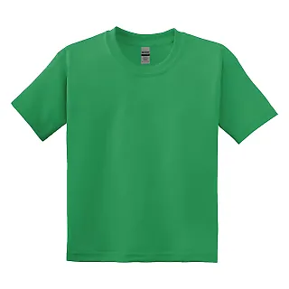 8000B Gildan Ultra Blend 50/50 Youth T-shirt in Irish green front view