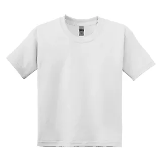 8000B Gildan Ultra Blend 50/50 Youth T-shirt in White front view